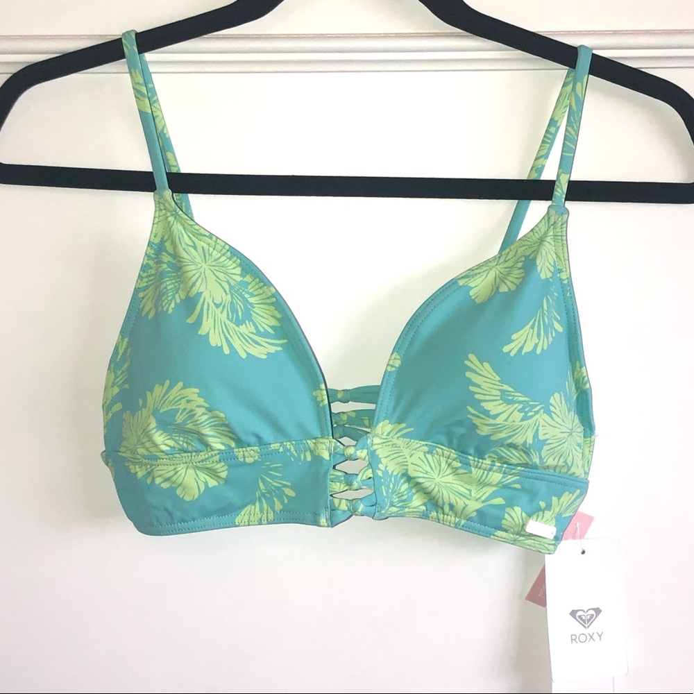 Roxy Tropical Two Tone Bikini Top, size medium